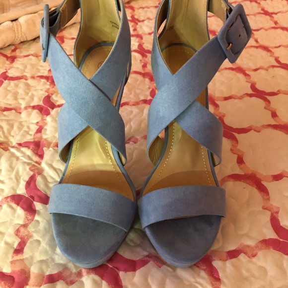 Periwinkle Sexy 5” High-heel Suede Sandals with 1”1/8 Platform - Picture 3 of 8